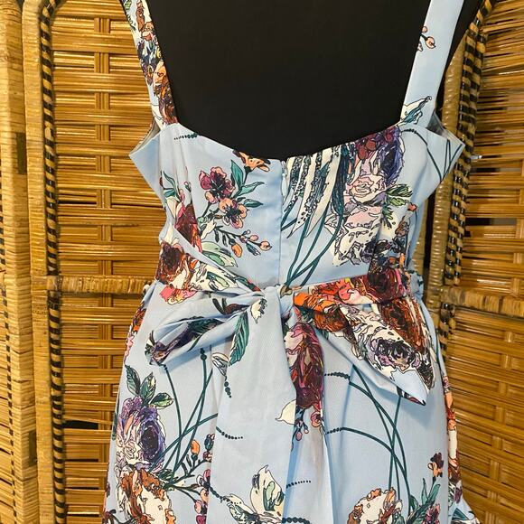 Cooper St Floral Ruffle Maxi Dress Blue Multicolor AUS 12 / US 8 Wedding Guest - Picture 10 of 10